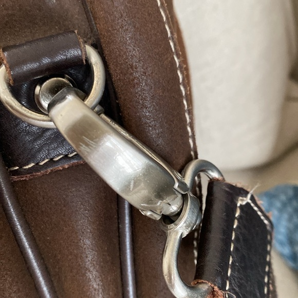 EUC BROWN PELLE STUDIO OILED SUEDE & LEATHER MESSENGER BAG/CARRY-ON - Picture 11 of 15